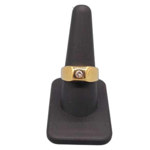 14KT YELLOW GOLD 7.50G DIA .25CT SI2-H SIZE 10 RING (150604-1)